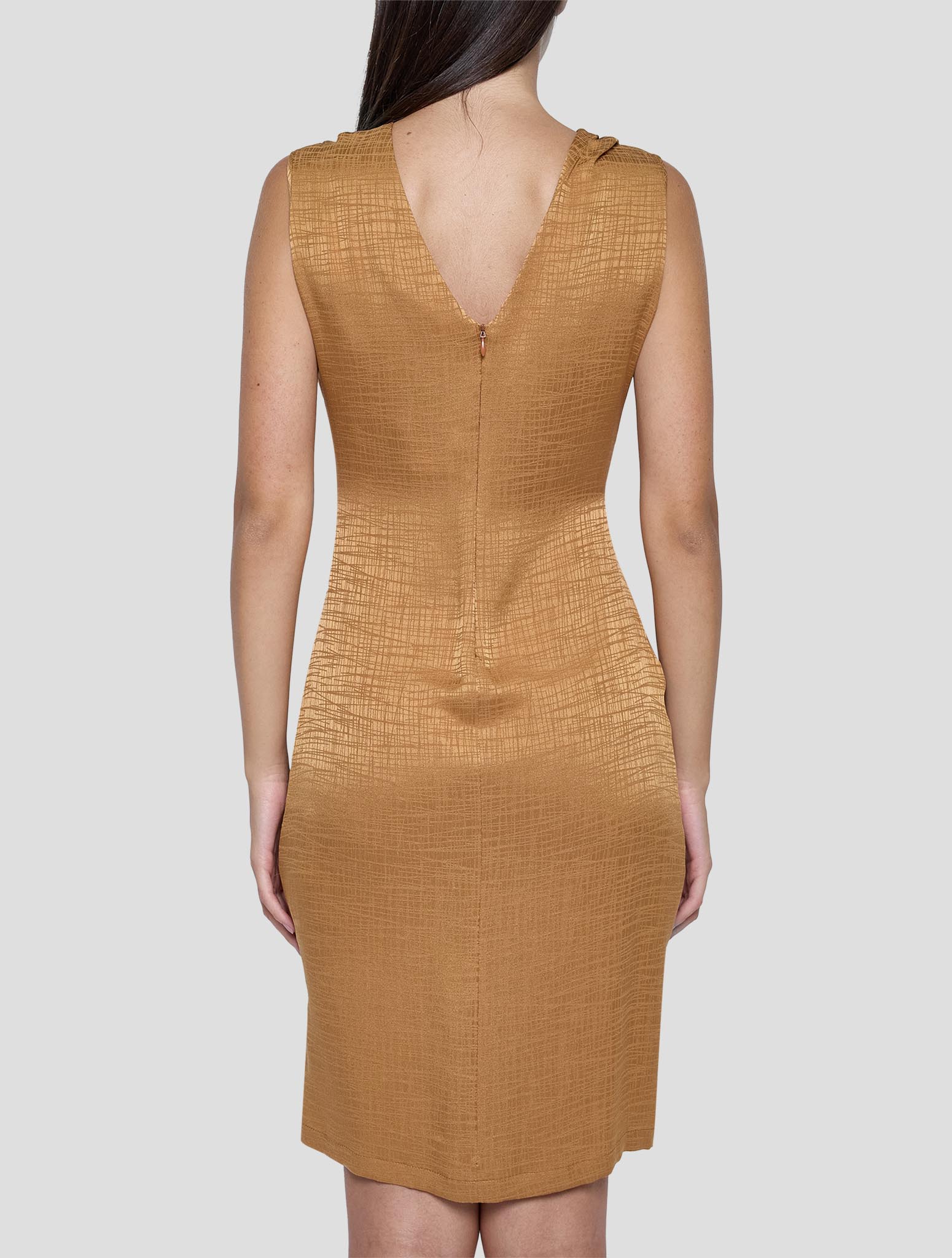 Kiton Brown Silk Dress Women