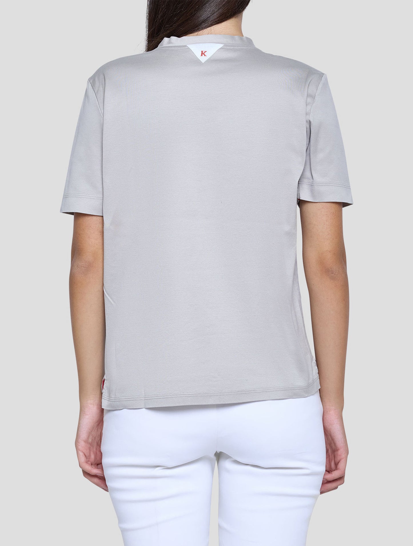 Kiton Taupe Cotton T-Shirt Women