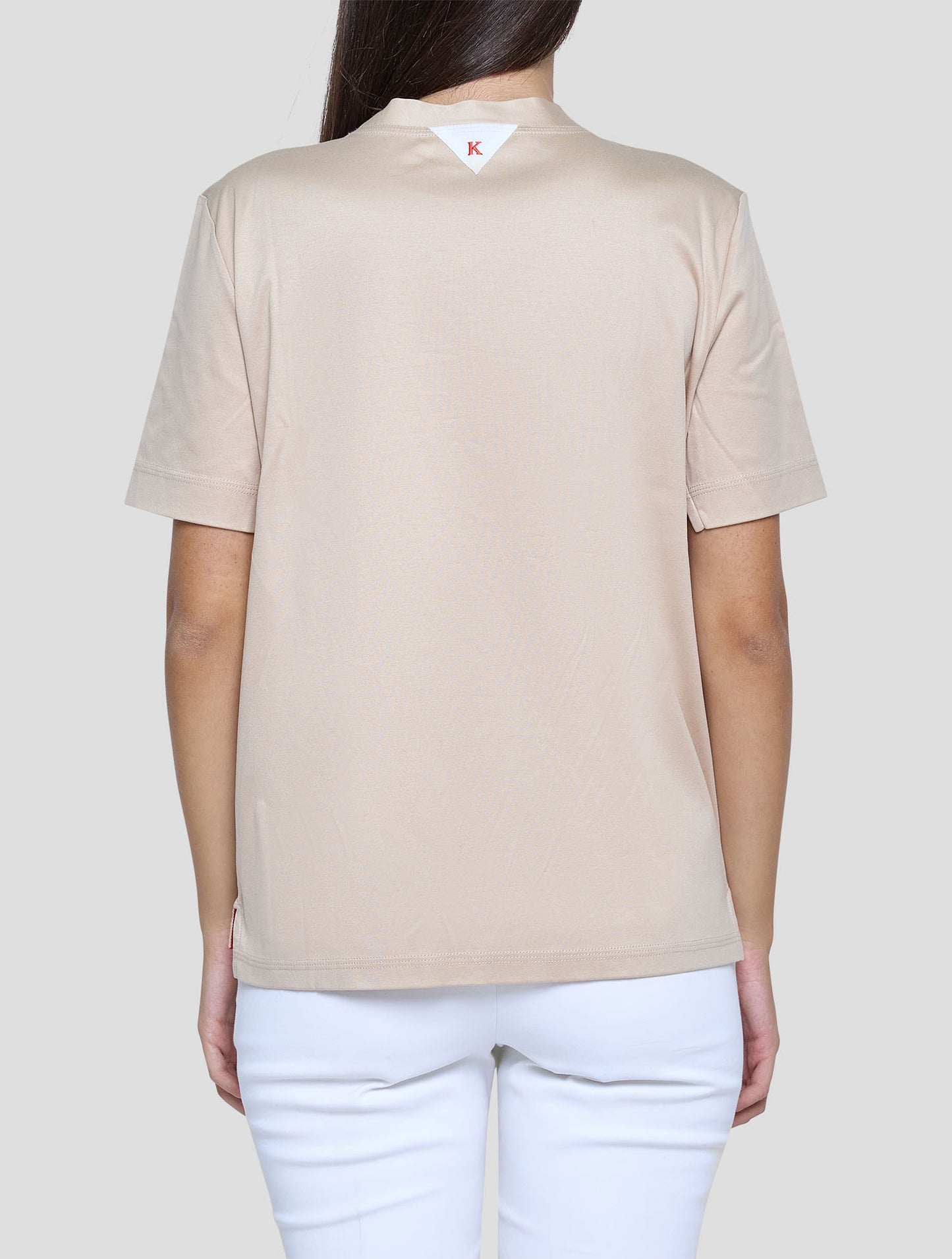 Kiton Beige Cotton T-Shirt Women