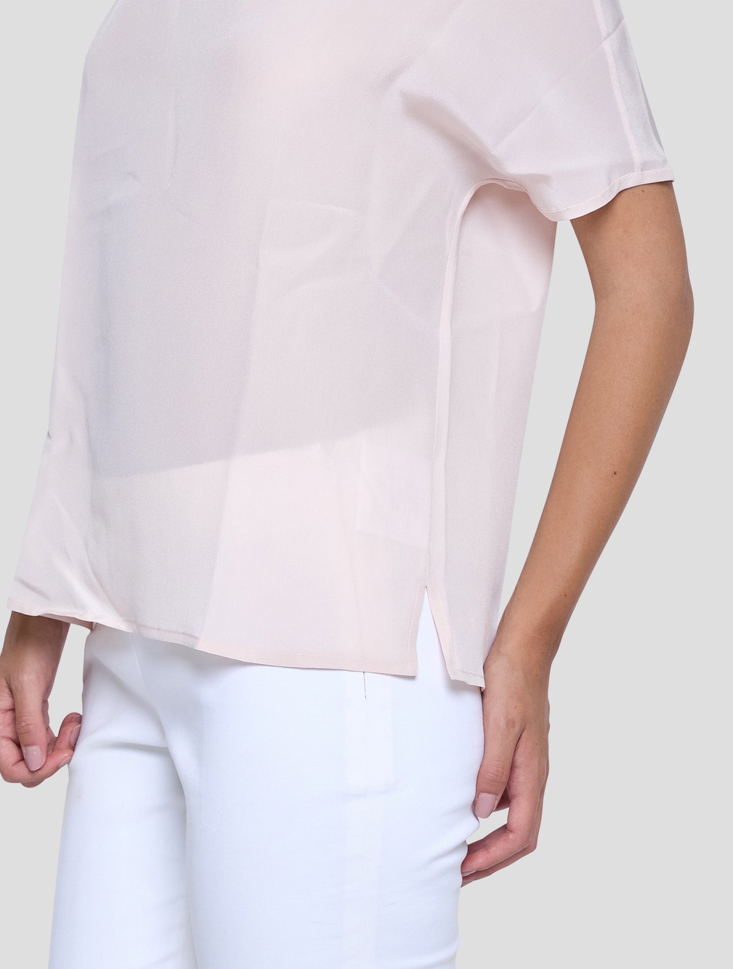 Kiton Pink Silk T-Shirt Women