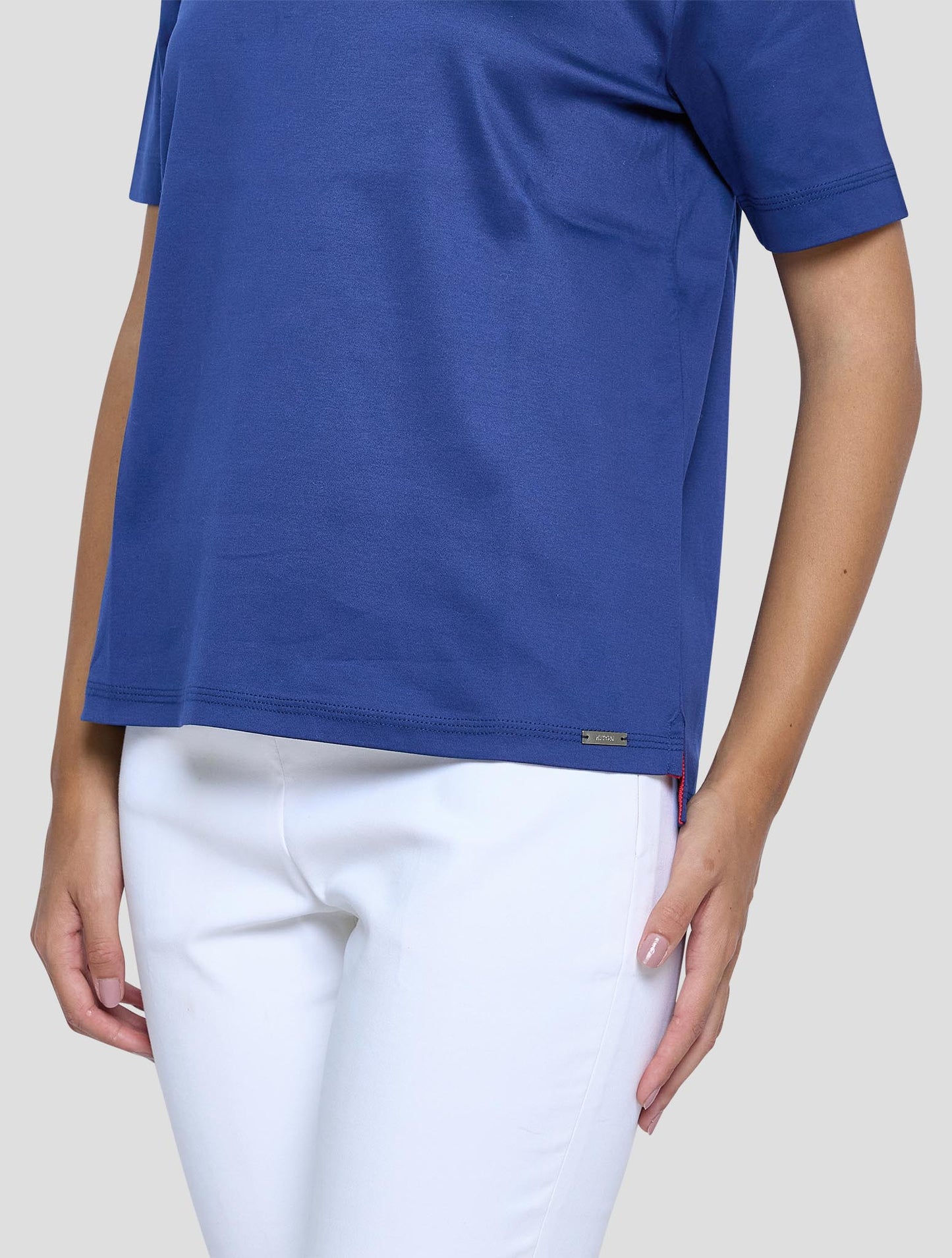 Kiton Blue Cotton T-Shirt Women