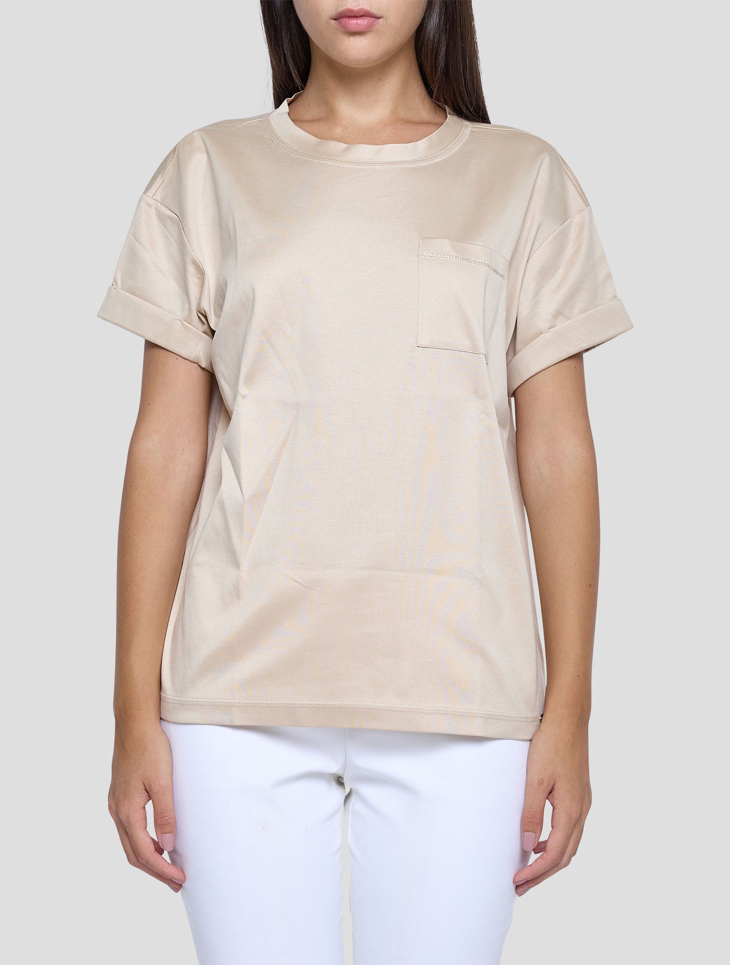 Kiton White Cotton T-Shirt Women