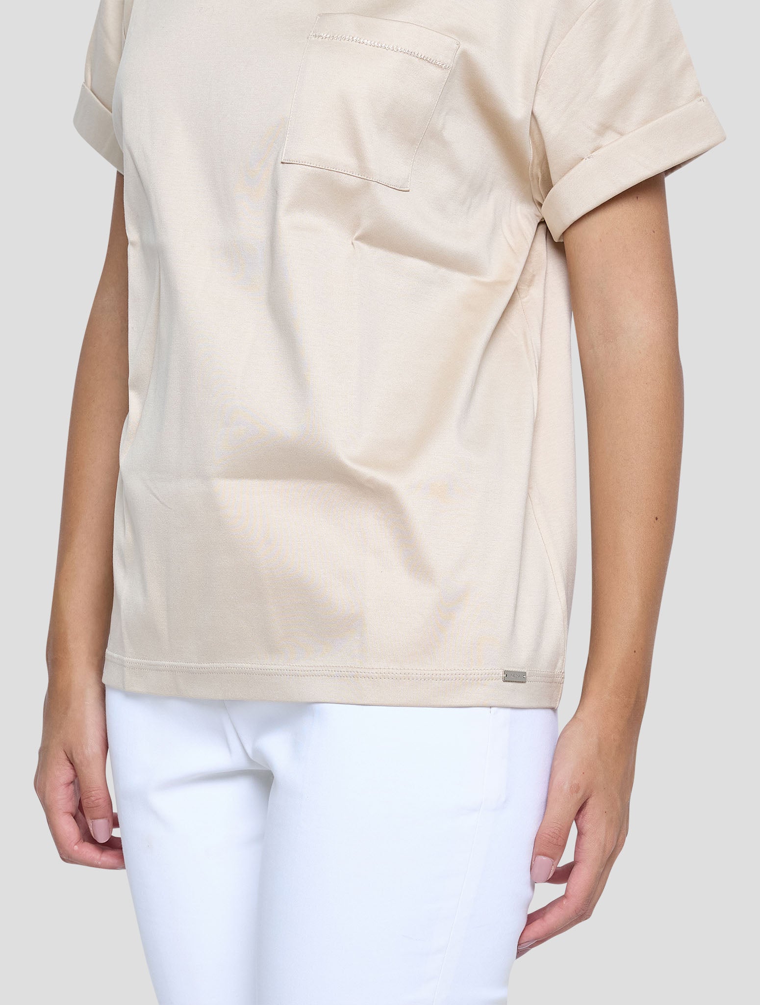 Kiton White Cotton T-Shirt Women