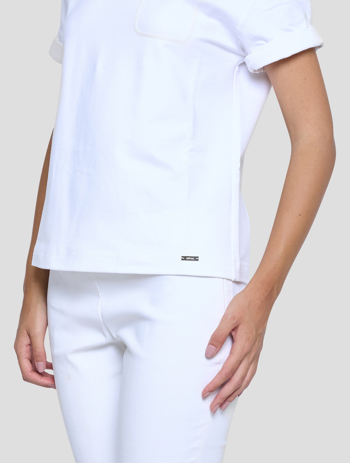 Kiton White Cotton Ea T-Shirt Women