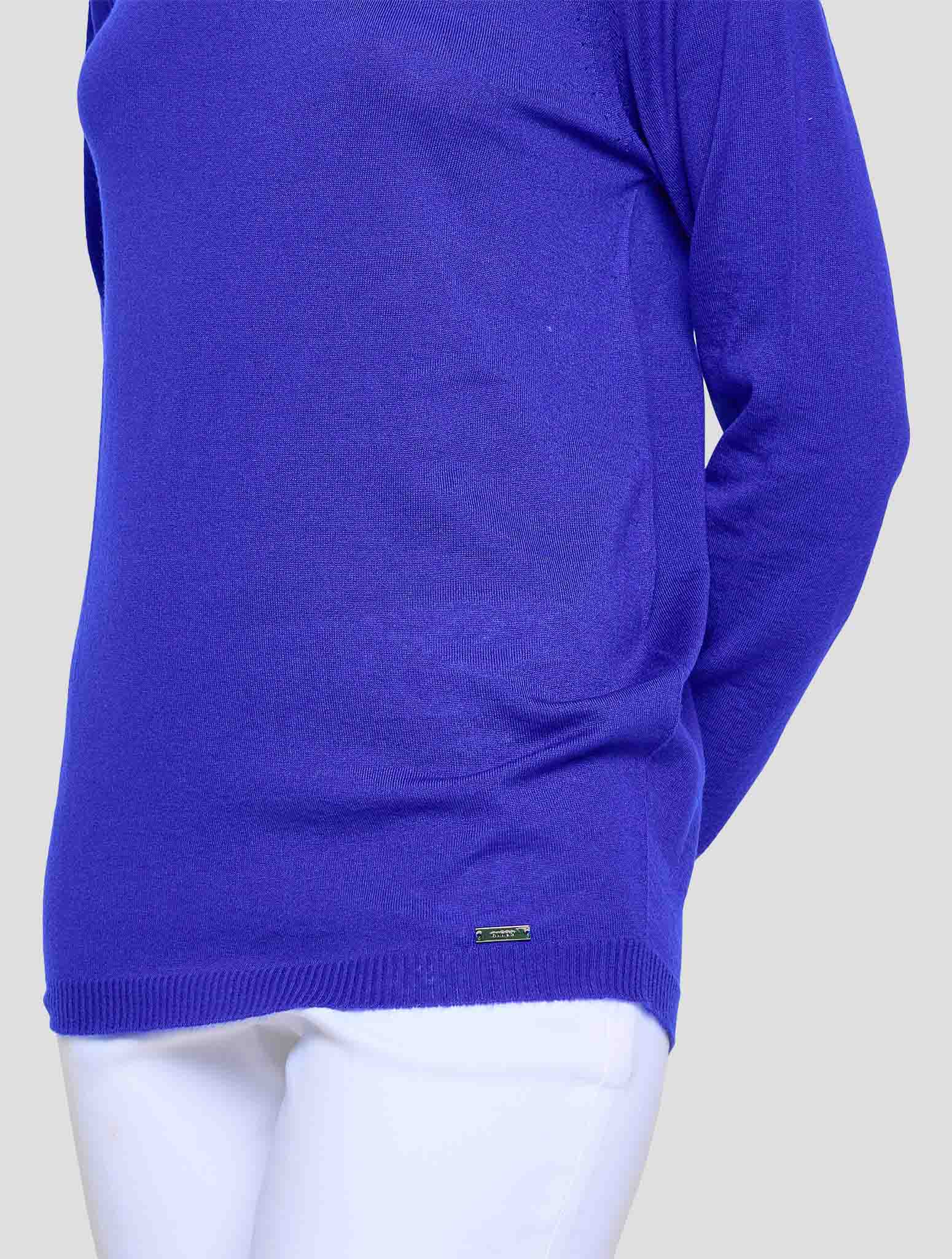 Kiton Blue Cashmere Silk Sweater Turtleneck Women