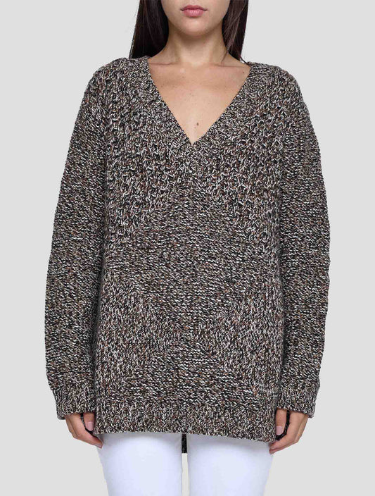 Kiton Multicolor Cashmere Sweater V-Neck