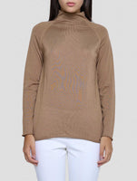 Kiton Brown Cashmere Silk Sweater Turtleneck