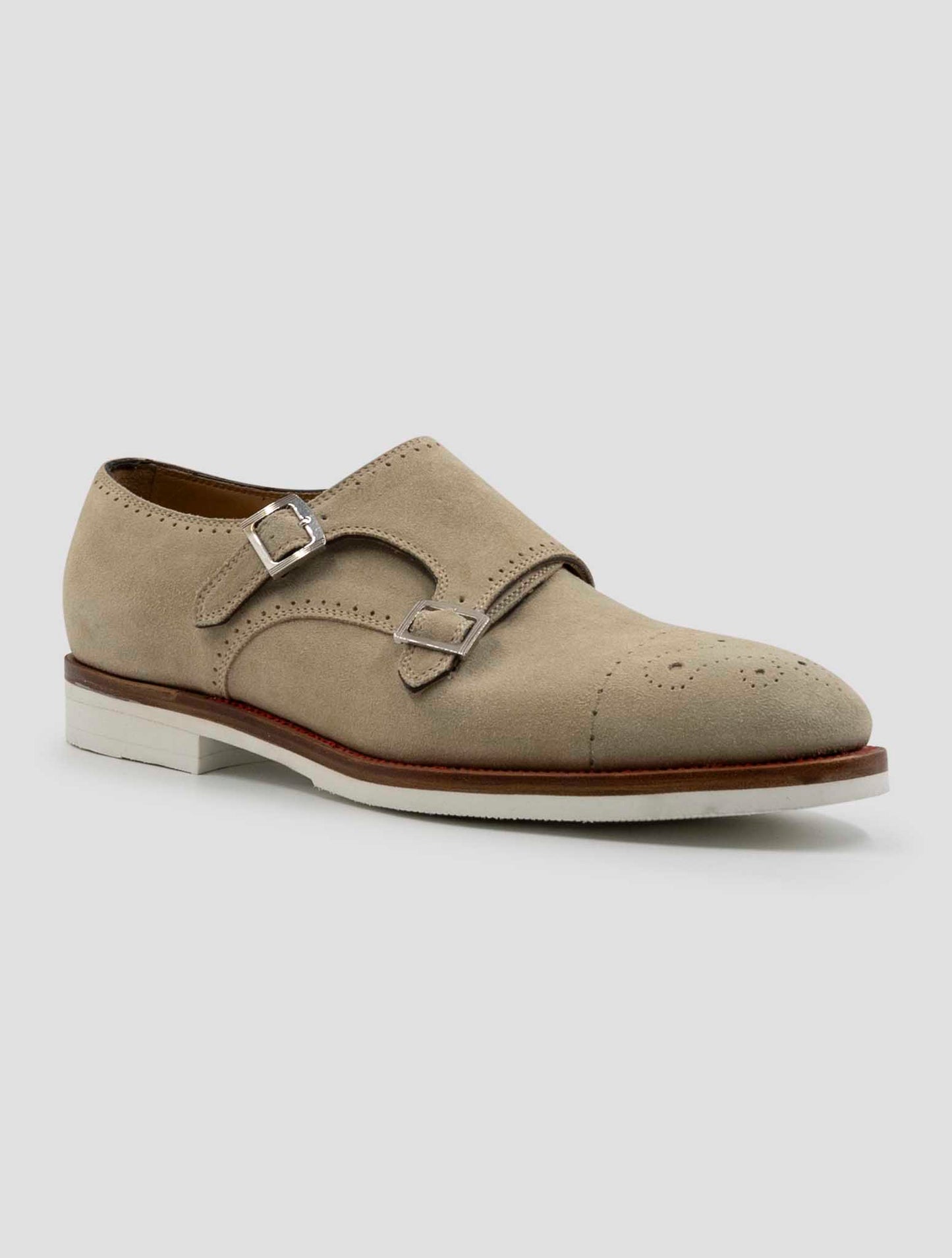 Kiton Beige Leather Suede Dress Shoes