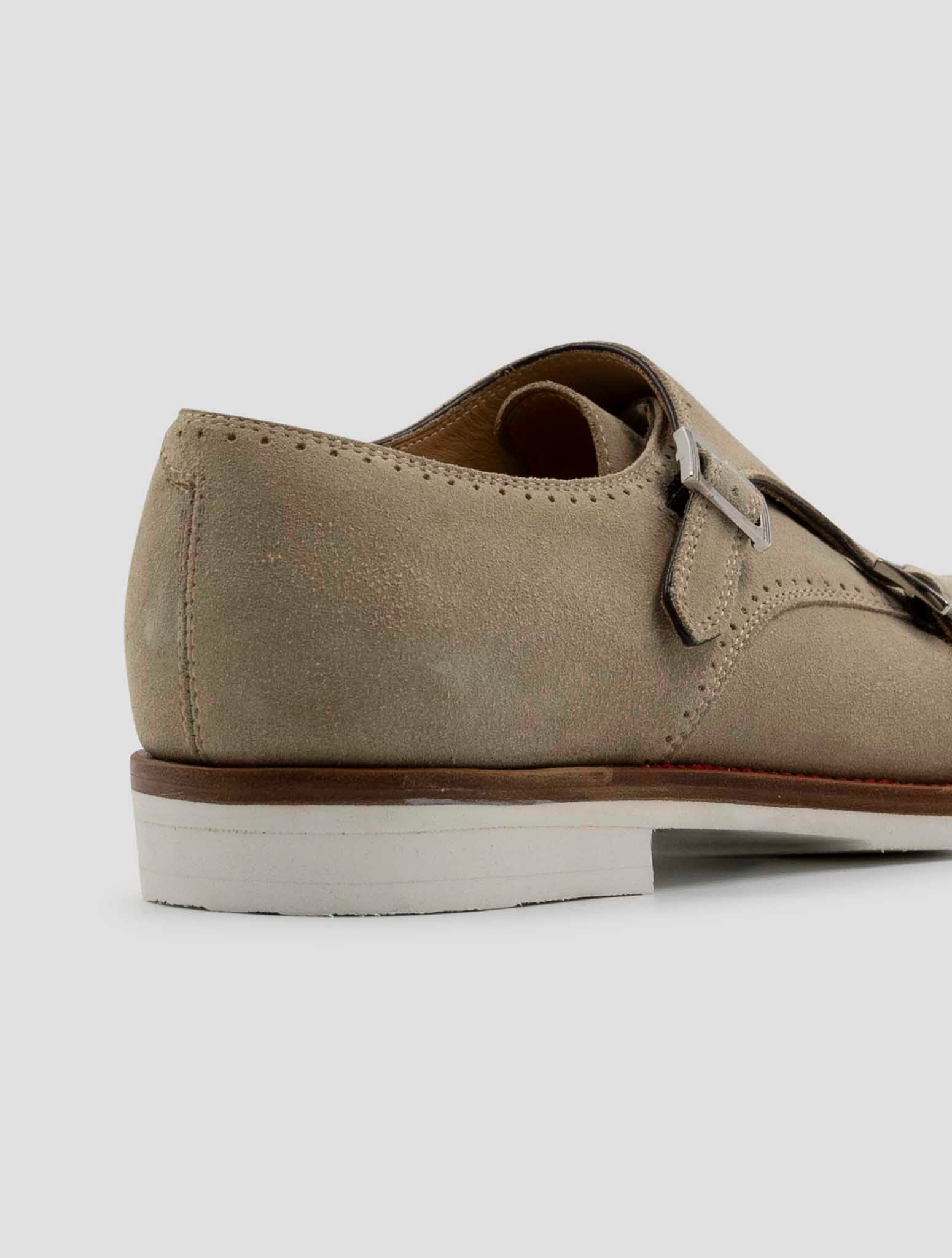 Kiton Beige Leather Suede Dress Shoes