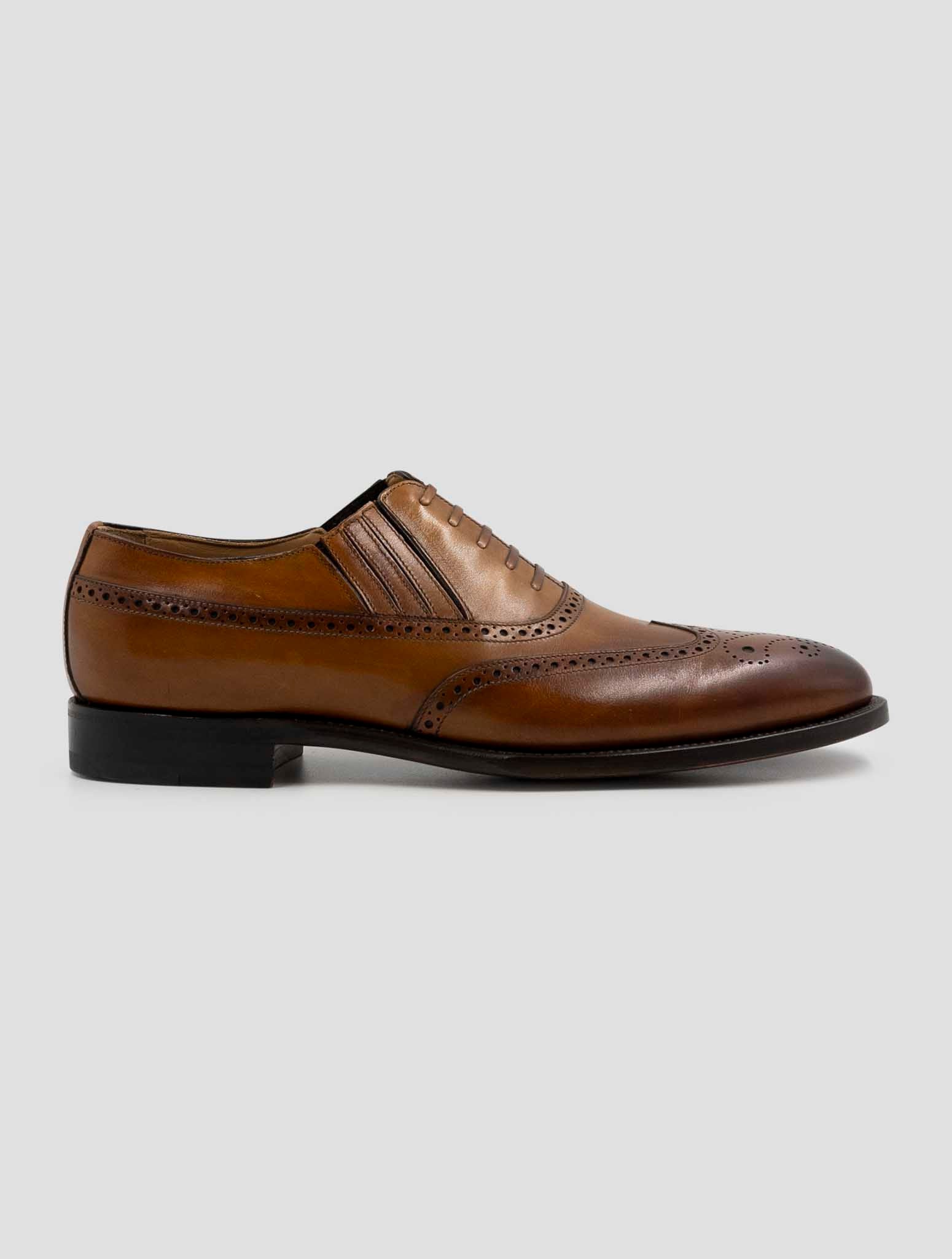 Kiton Brown Leather Dress Shoes