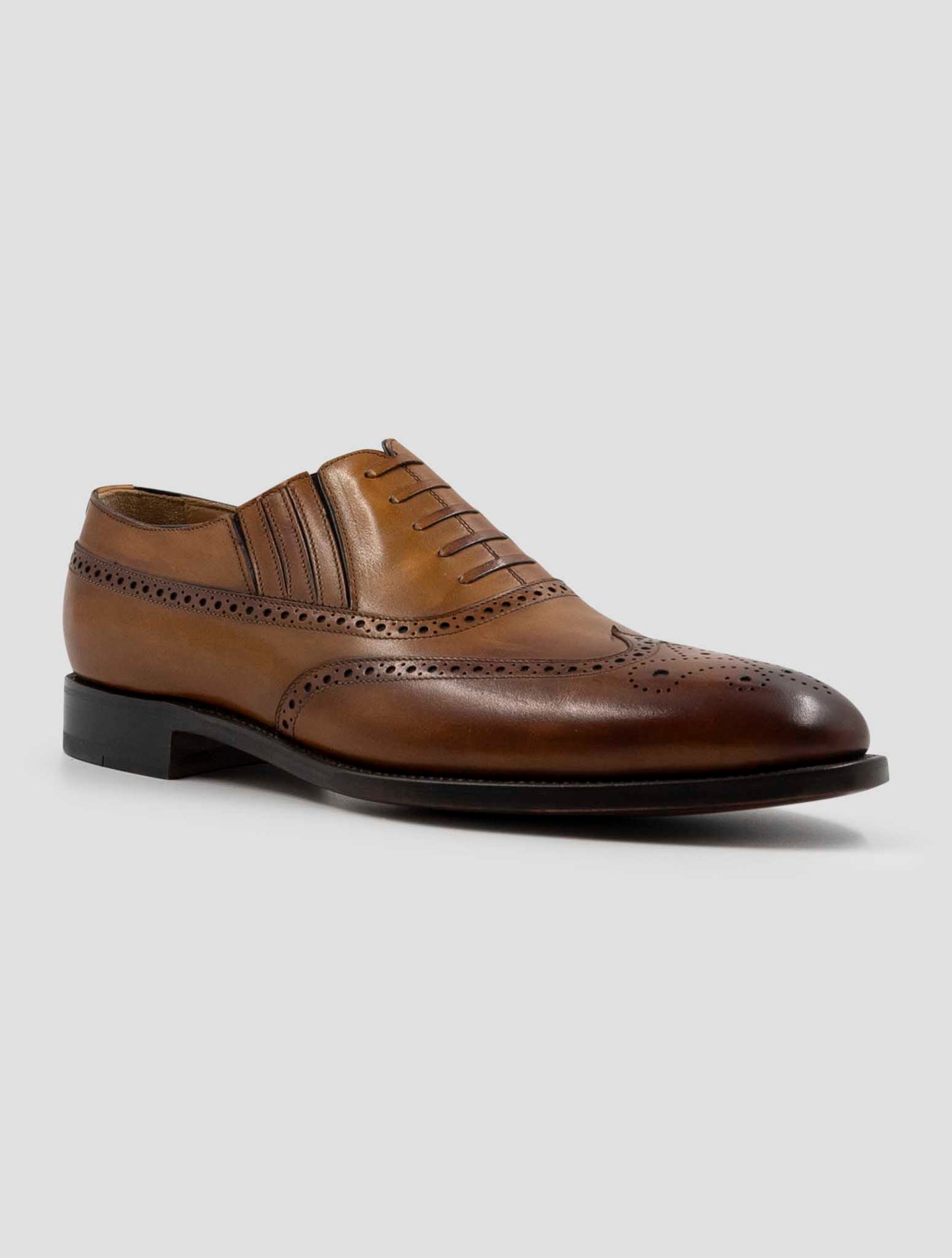 Kiton Brown Leather Dress Shoes