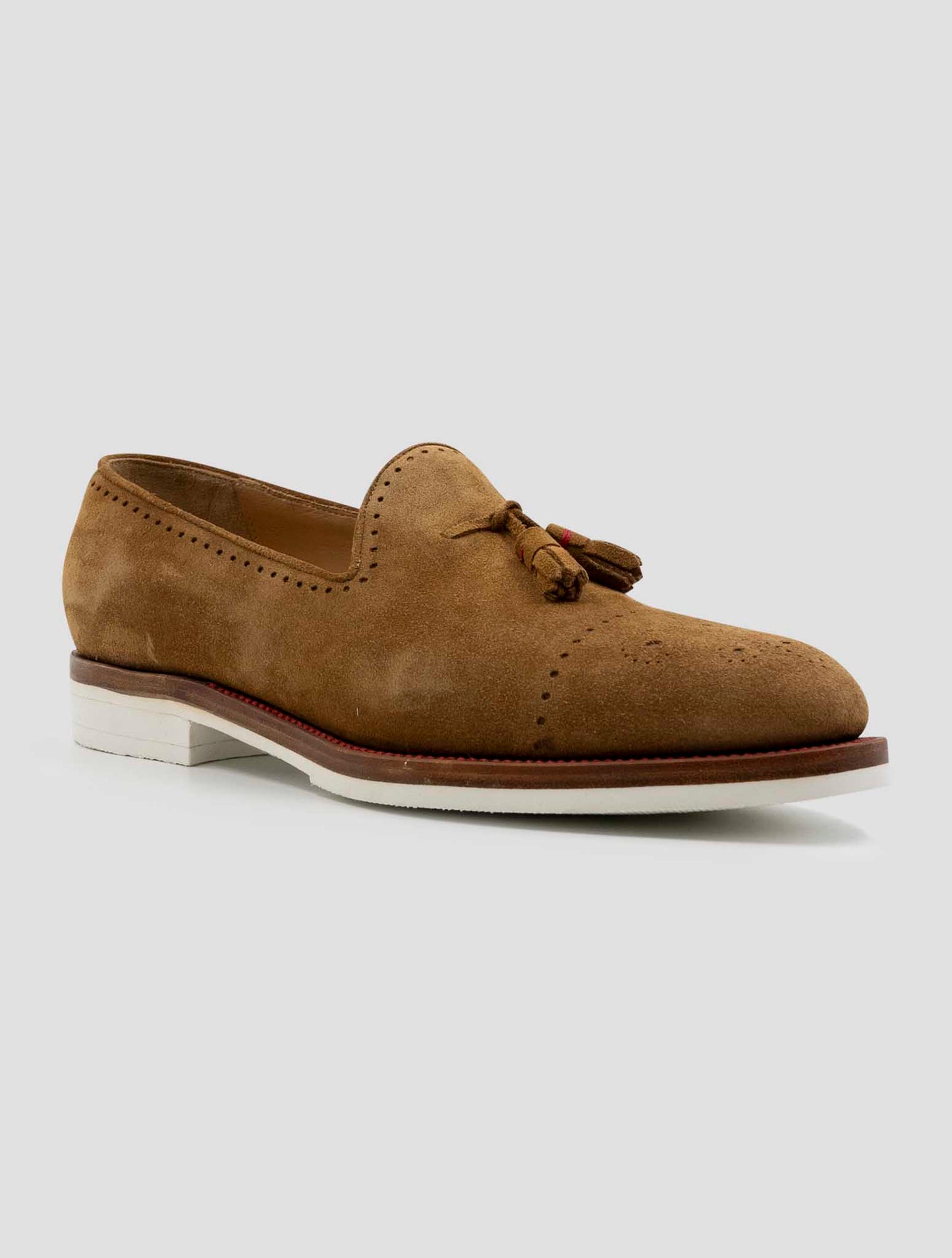 Kiton Brown Leather Suede Loafers