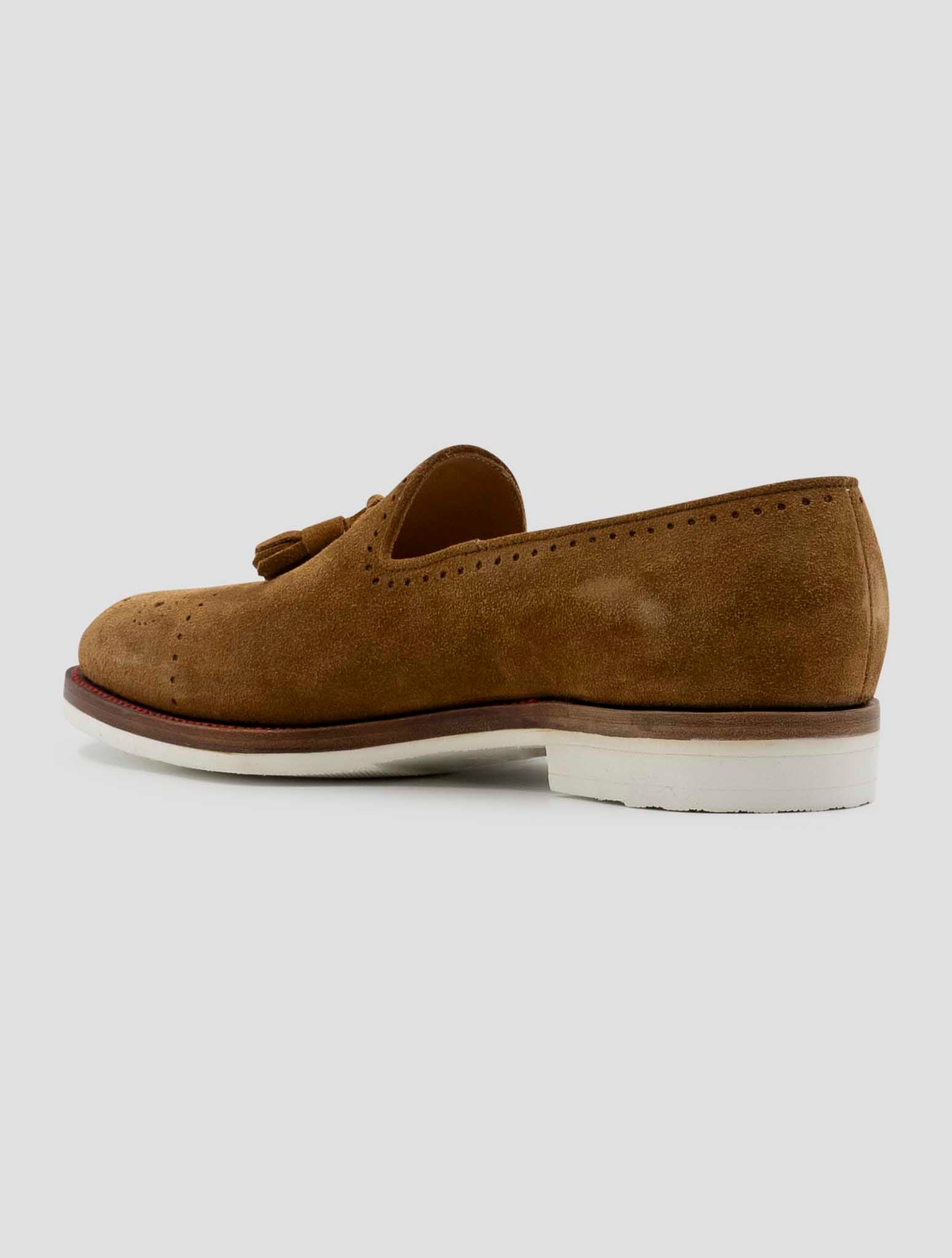 Kiton Brown Leather Suede Loafers