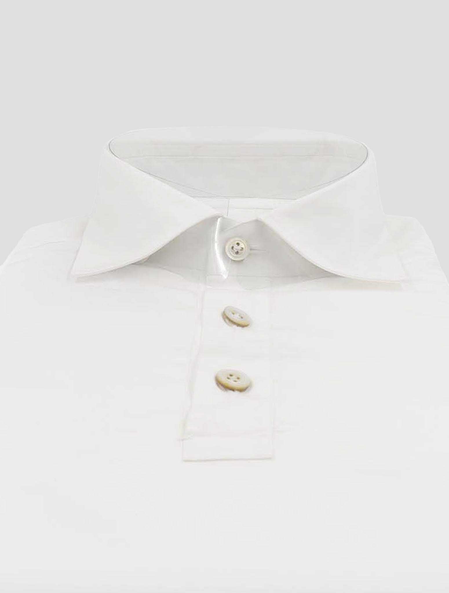 Kiton White Cotton Shirt Polo Positano