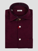 Kiton Burgundy Cotton Shirt Nerano