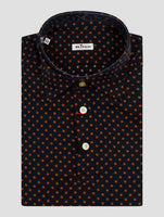 Kiton Black Orange Cotton Polo Shirt Positano