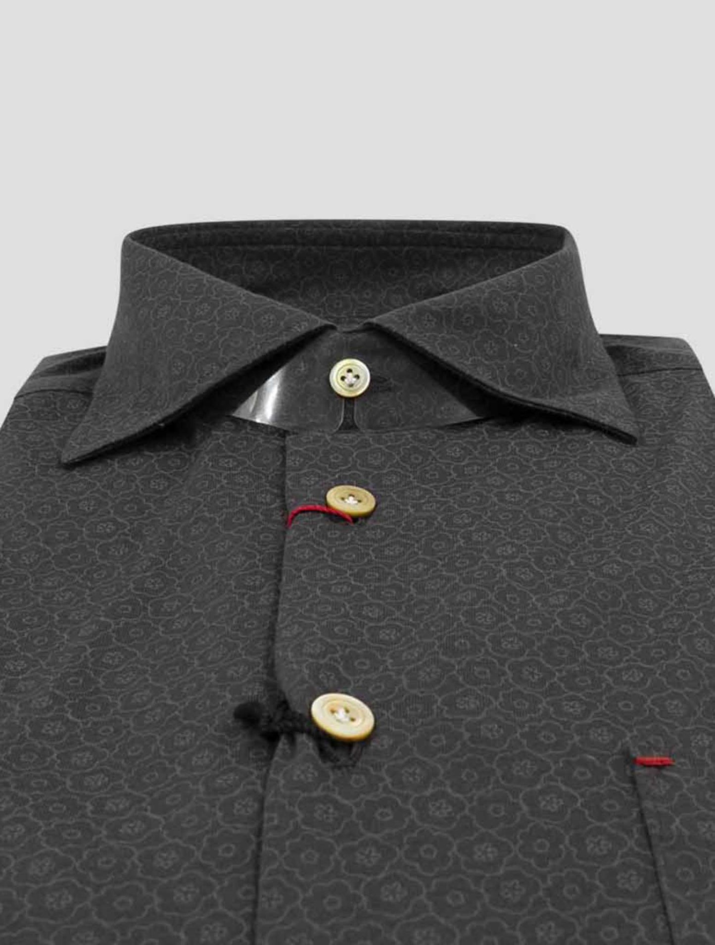 Kiton Dark Gray Cotton Shirt Nerano