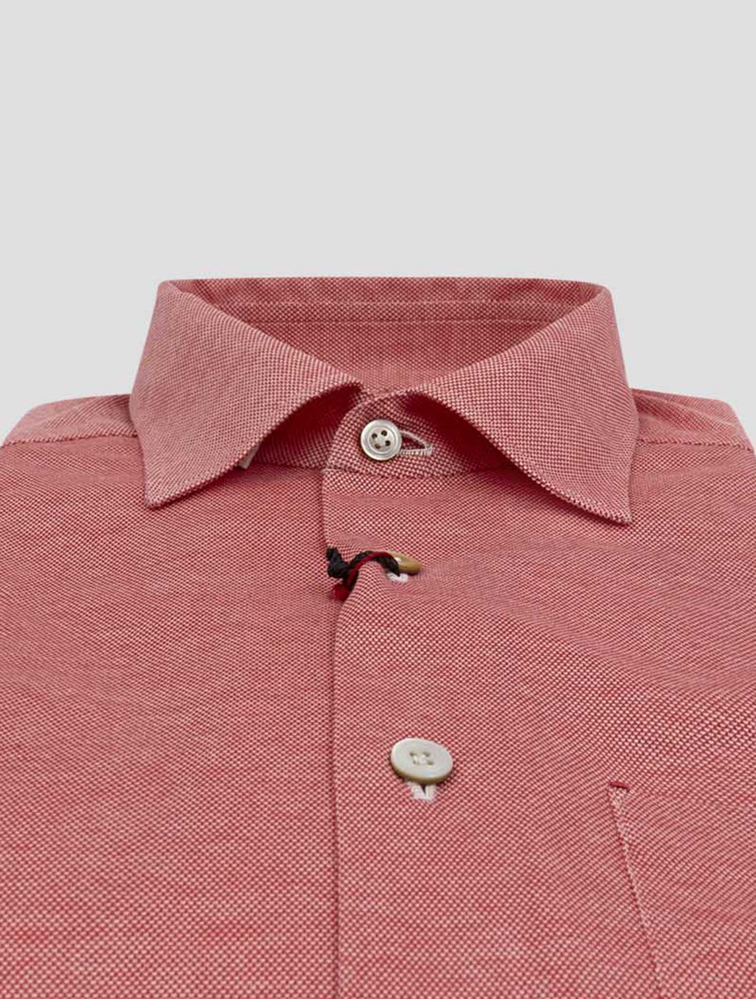 Kiton Red Cotton Shirt