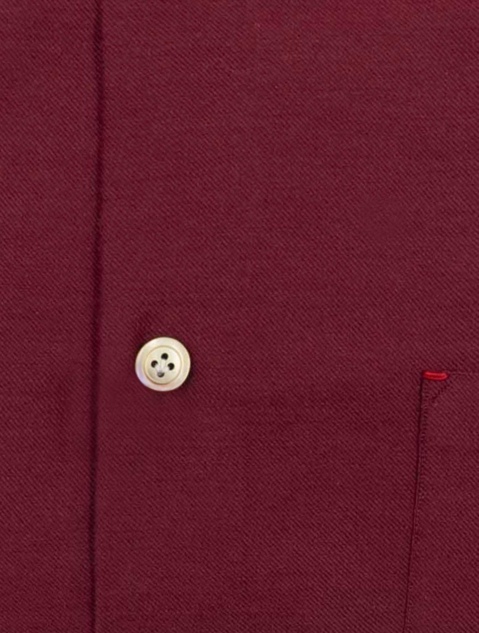 Kiton Burgundy Cotton Silk Cashmere Shirt Nerano