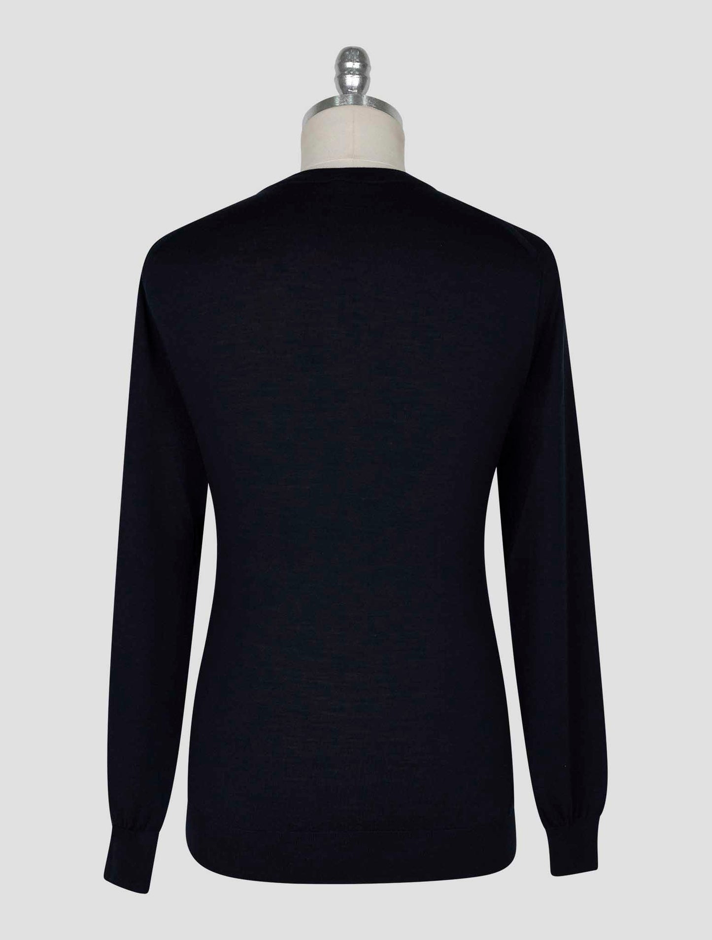 Kiton Blue Wool Sweater Crewneck