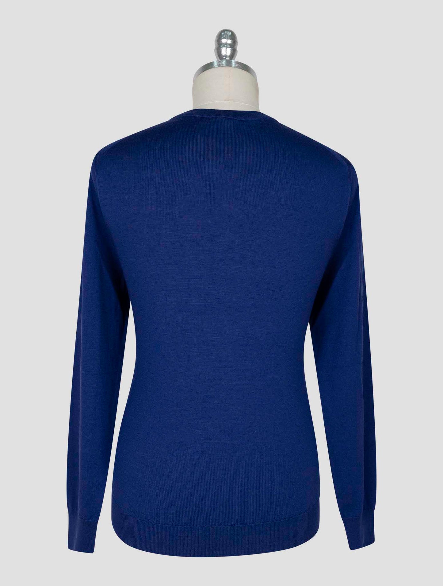 Kiton Blue Wool Sweater Crewneck