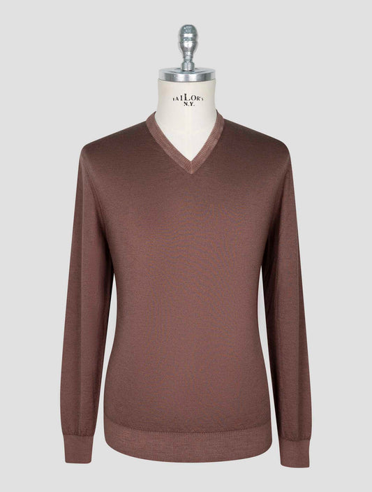 Kiton Ivory Cashmere Silk Sweater Half Neck