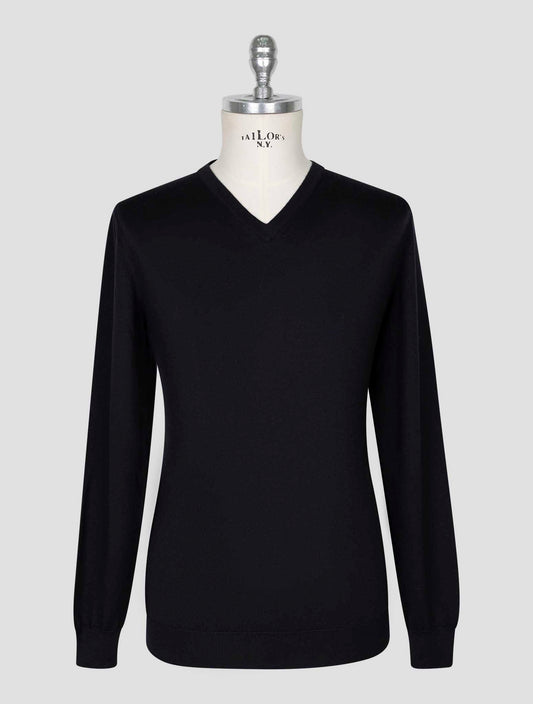 Kiton Brown Cashmere Silk Sweater V-Neck
