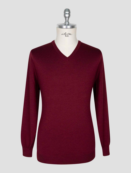 Kiton Gray Cashmere Silk Sweater V-Neck