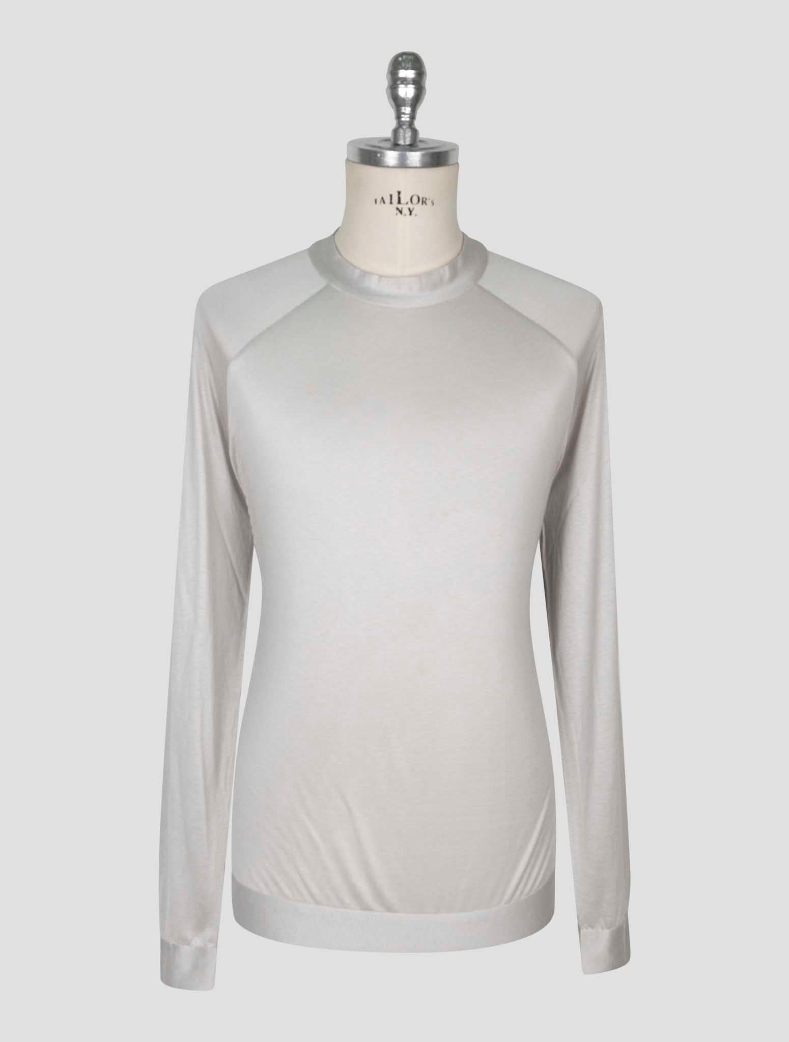 Kiton Gray Silk Sweater Half Neck