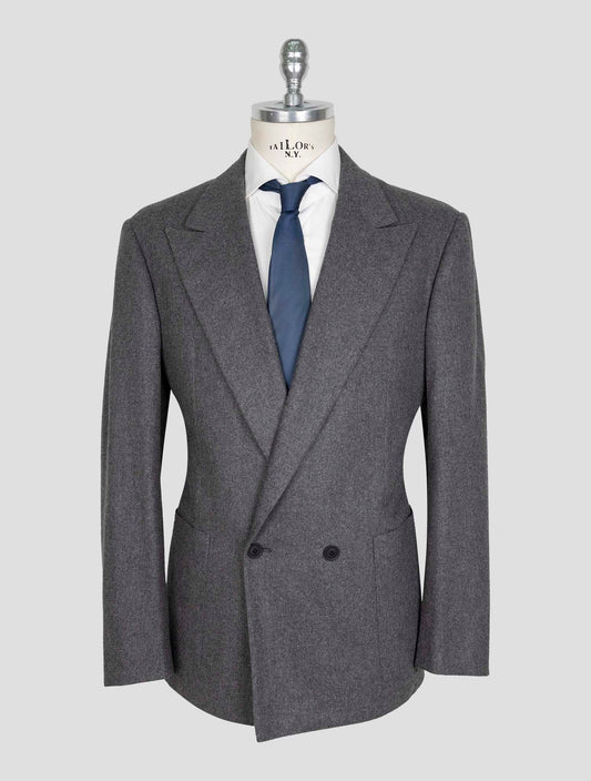 Kiton Knt Dark Gray Wool Blazer
