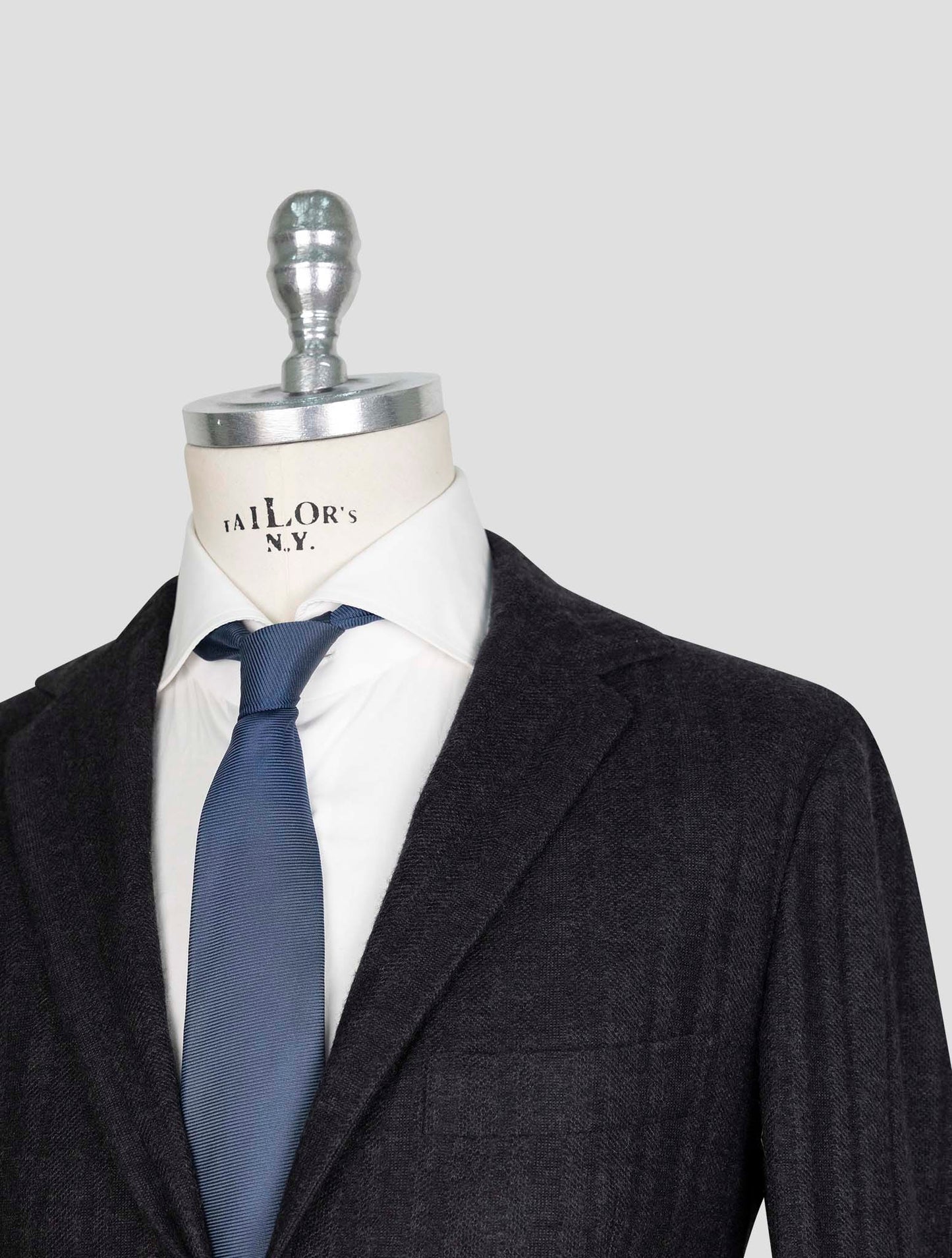 Kiton Knt Dark Gray Cotton Cashmere Blazer