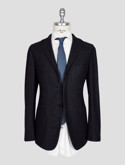 Kiton Knt Dark Gray Cotton Cashmere Blazer