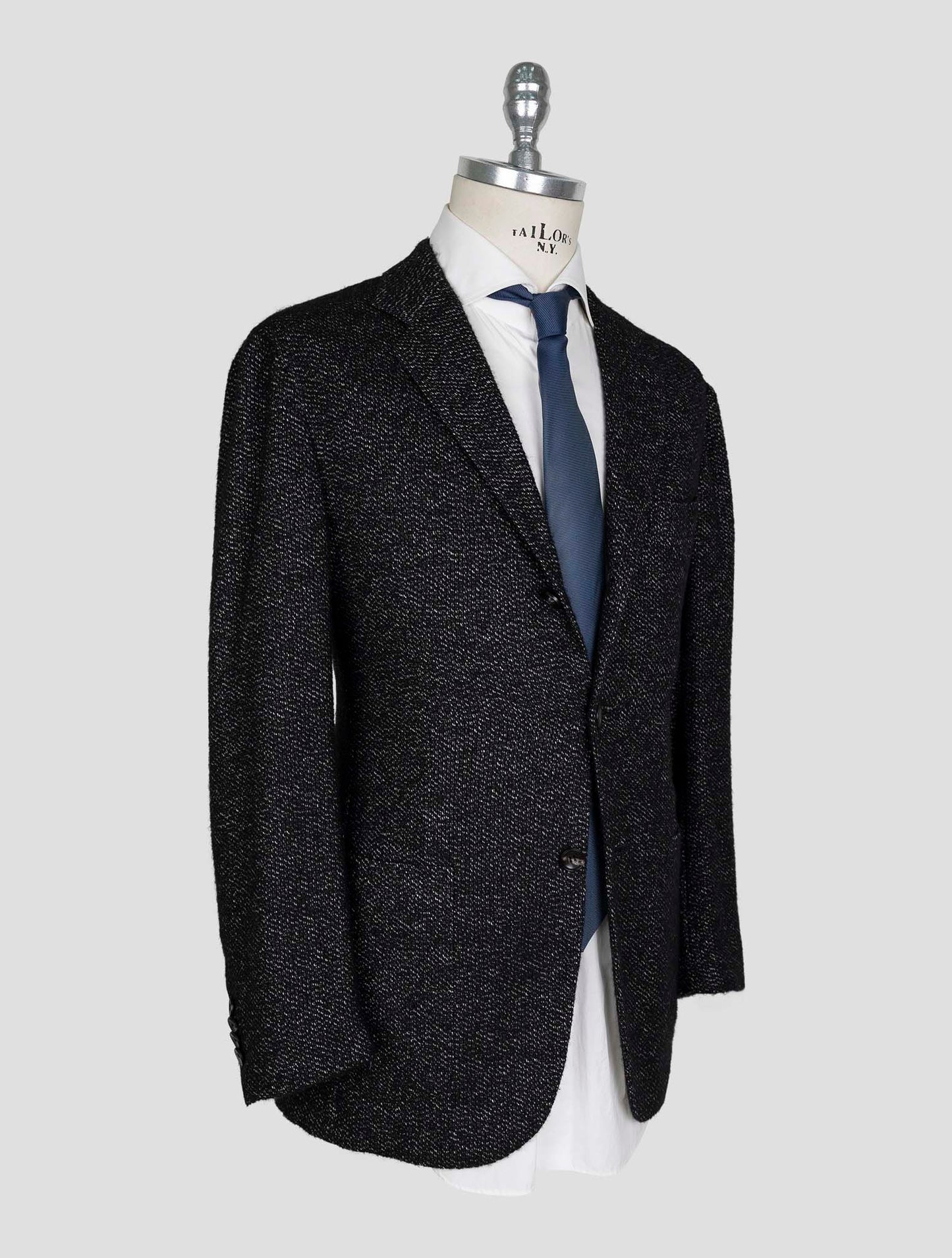 Kiton Dark Gray Cashmere Silk Wool Pa Blazer