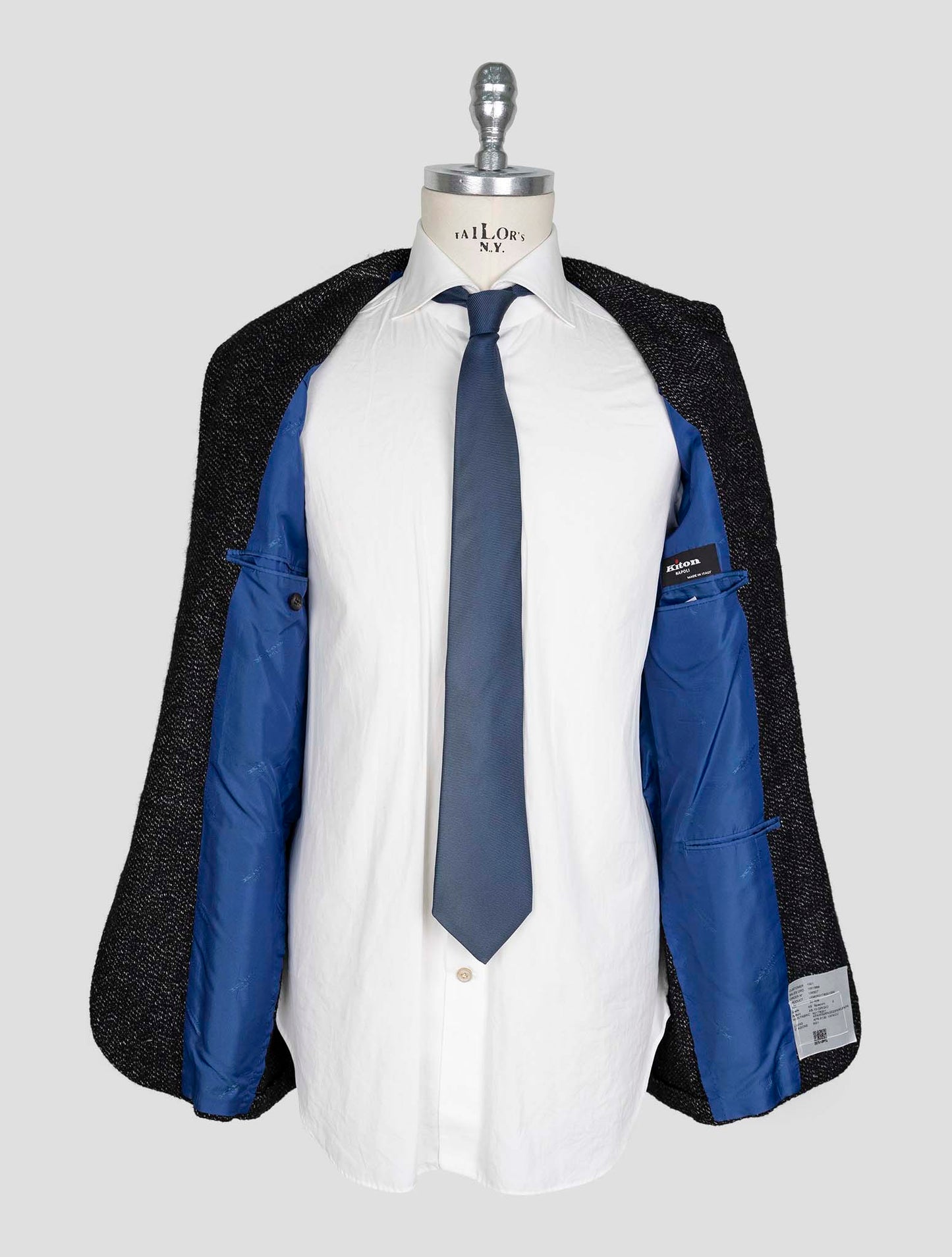 Kiton Dark Gray Cashmere Silk Wool Pa Blazer