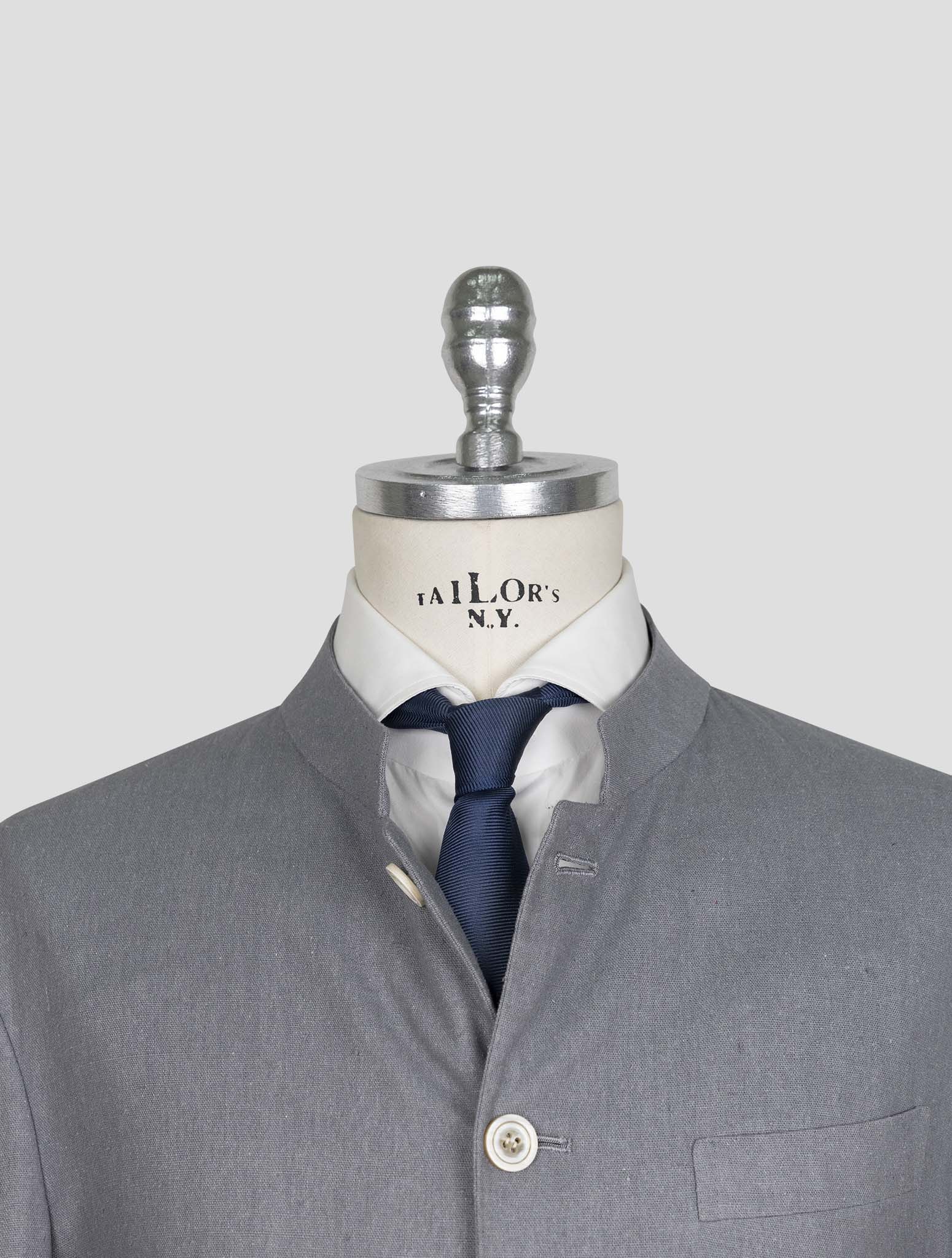 Kiton Gray Silk Blazer