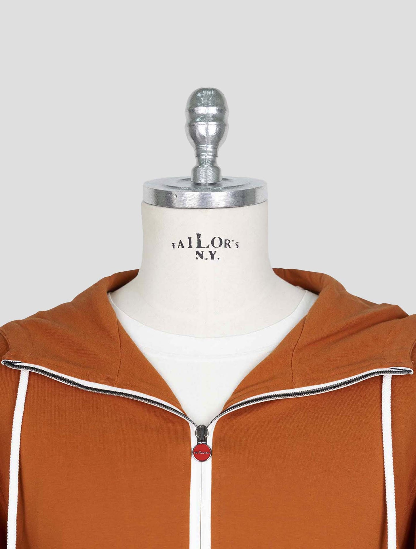 Kiton Brown Cotton Ea Sweater Full Zip