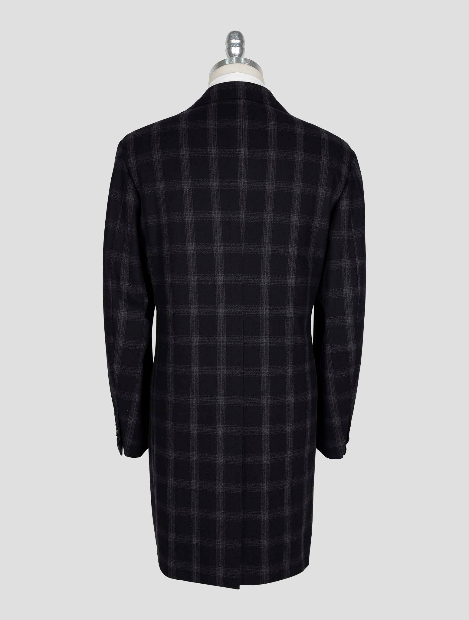 Kiton Dark Gray Virgin Wool 14 Micron Overcoat