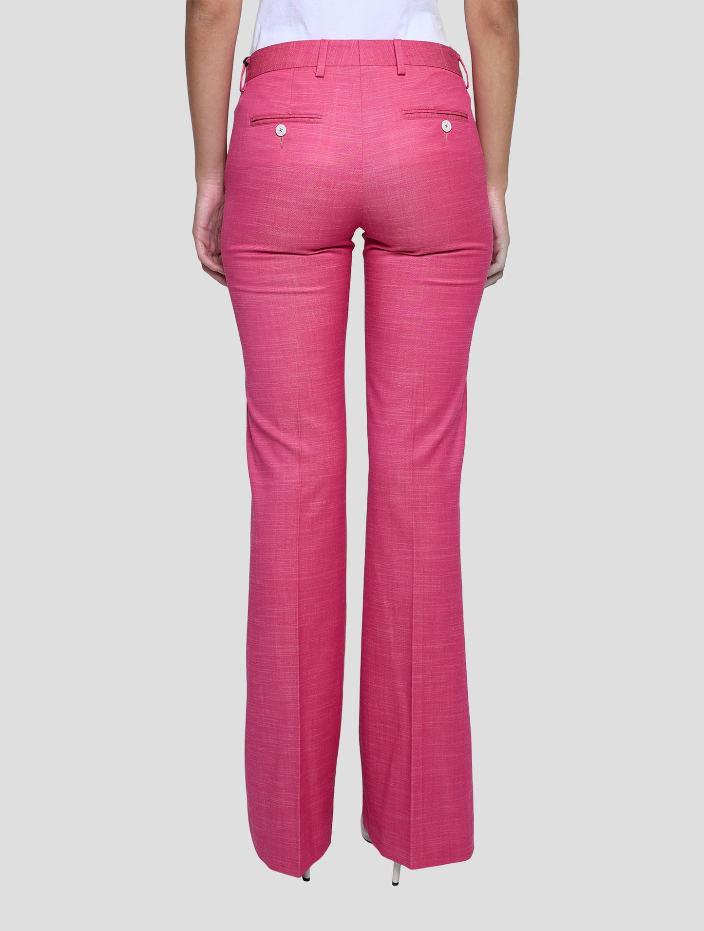 Kiton Pink Virgin Wool Cotton Ea Pants Women