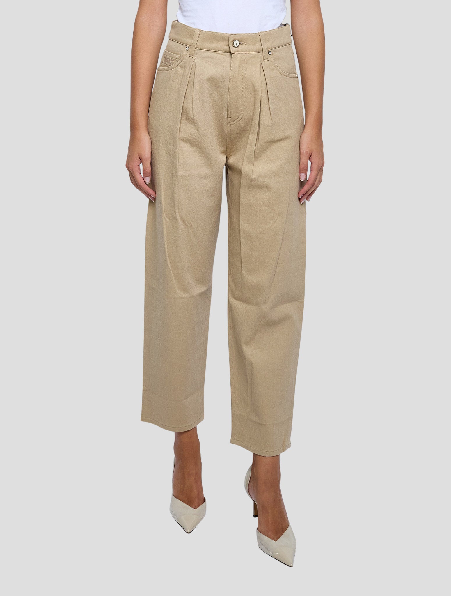 Kiton Beige Cotton Cashmere Ea Jeans Women