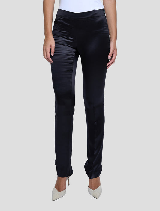 Kiton Black Silk Pants Women