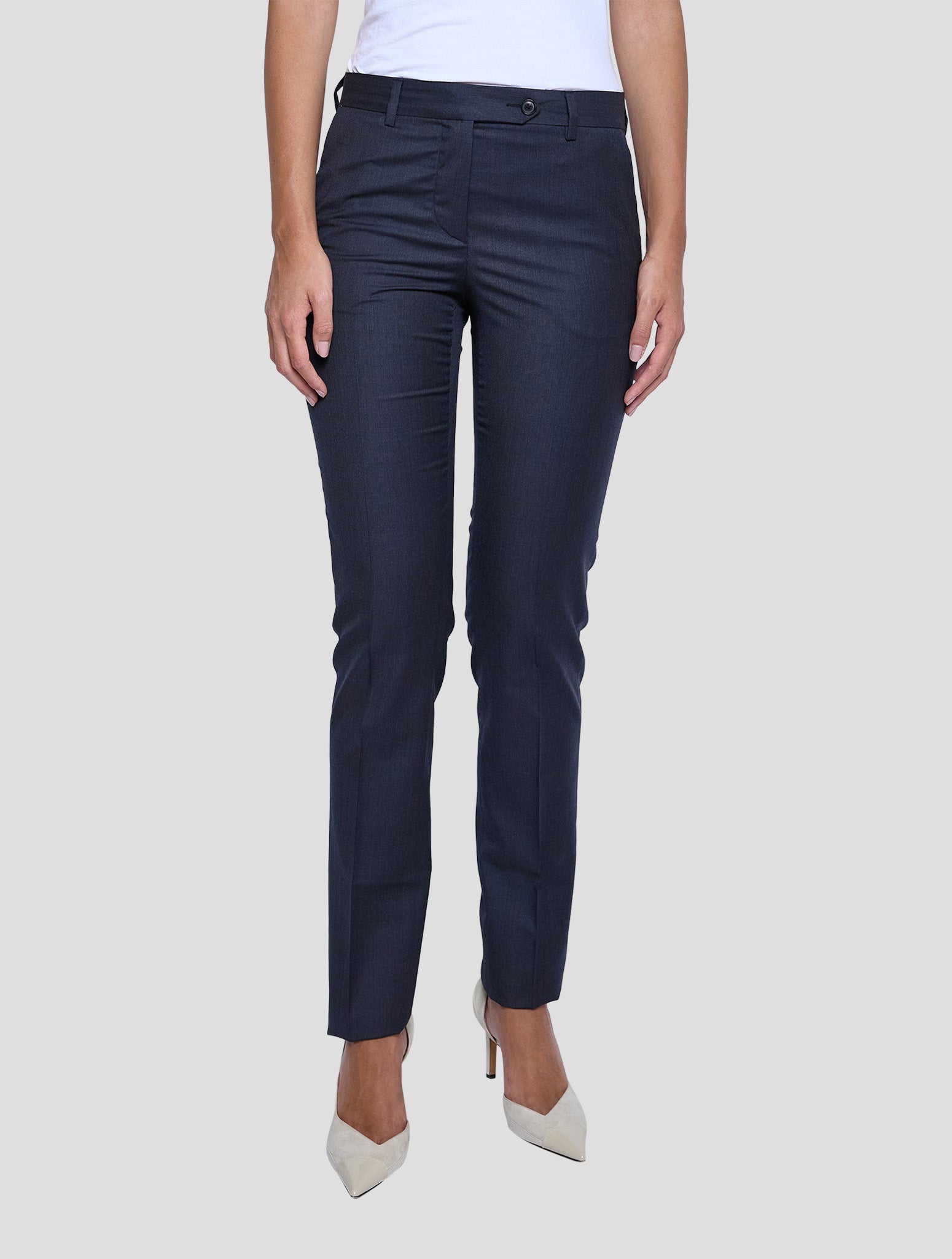 Kiton Dark Gray Wool Pants Women