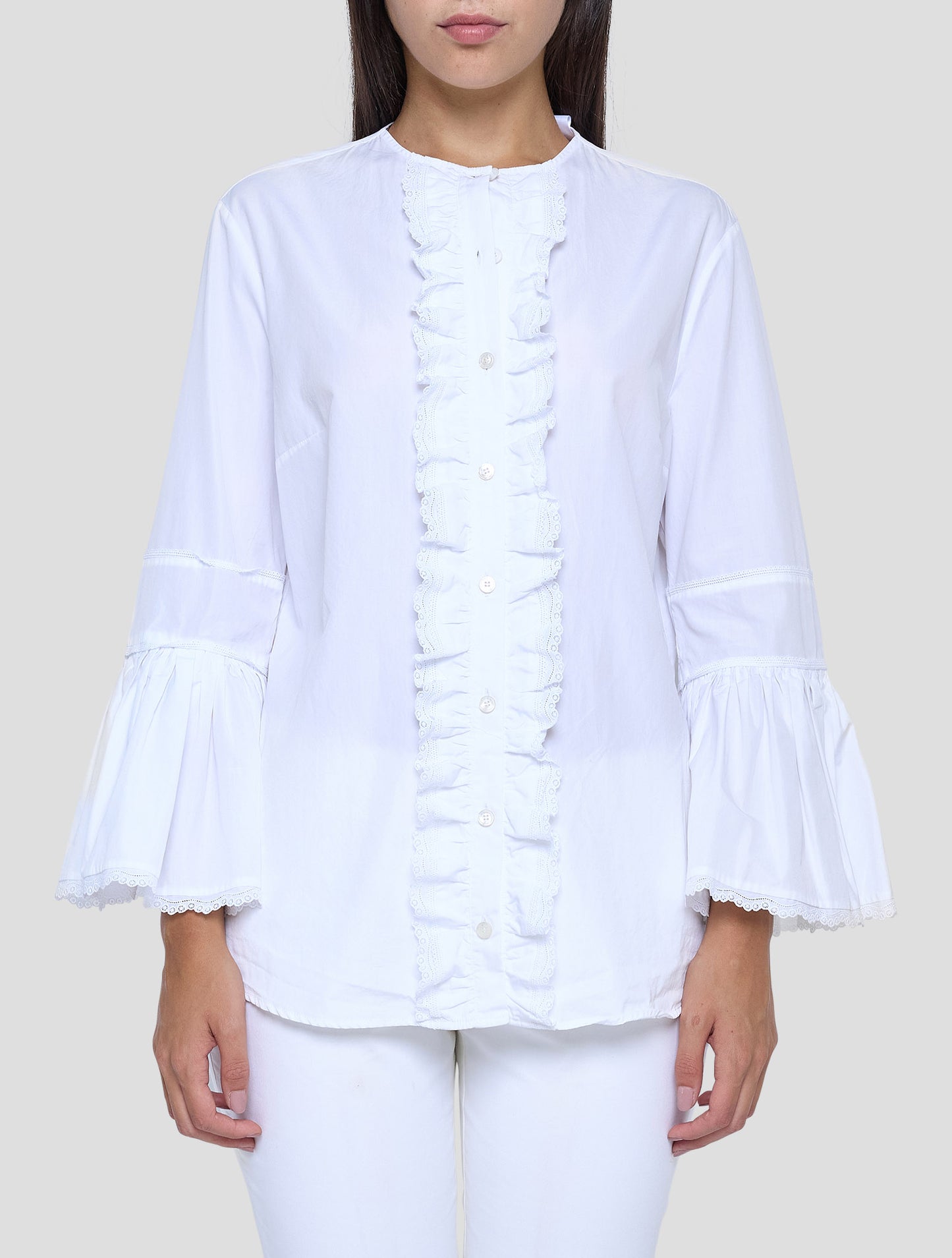 Kiton White Cotton Shirt Women