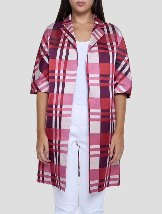Kiton Multicolor Silk Overcoat Women