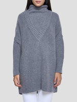 Kiton Gray Cashmere Zibellino Sweater Turtleneck Women