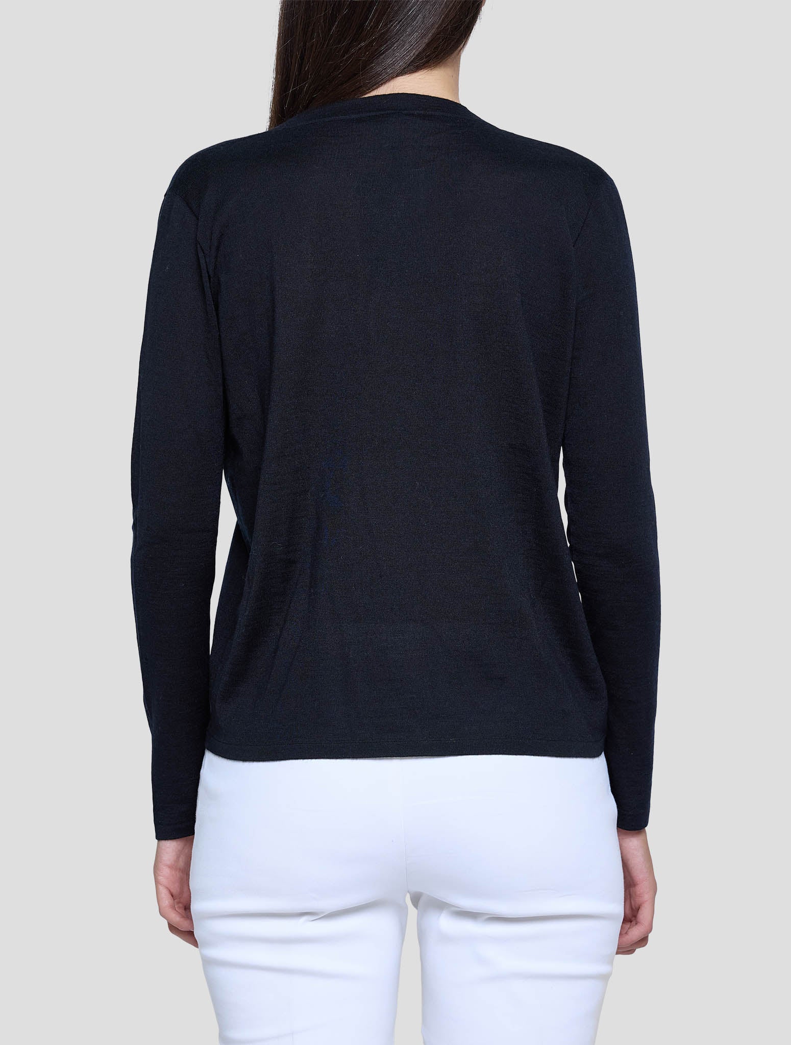 Kiton Black Cashmere Silk Cardigan Women