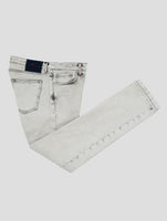Kiton Light Gray Cotton Ea Jeans