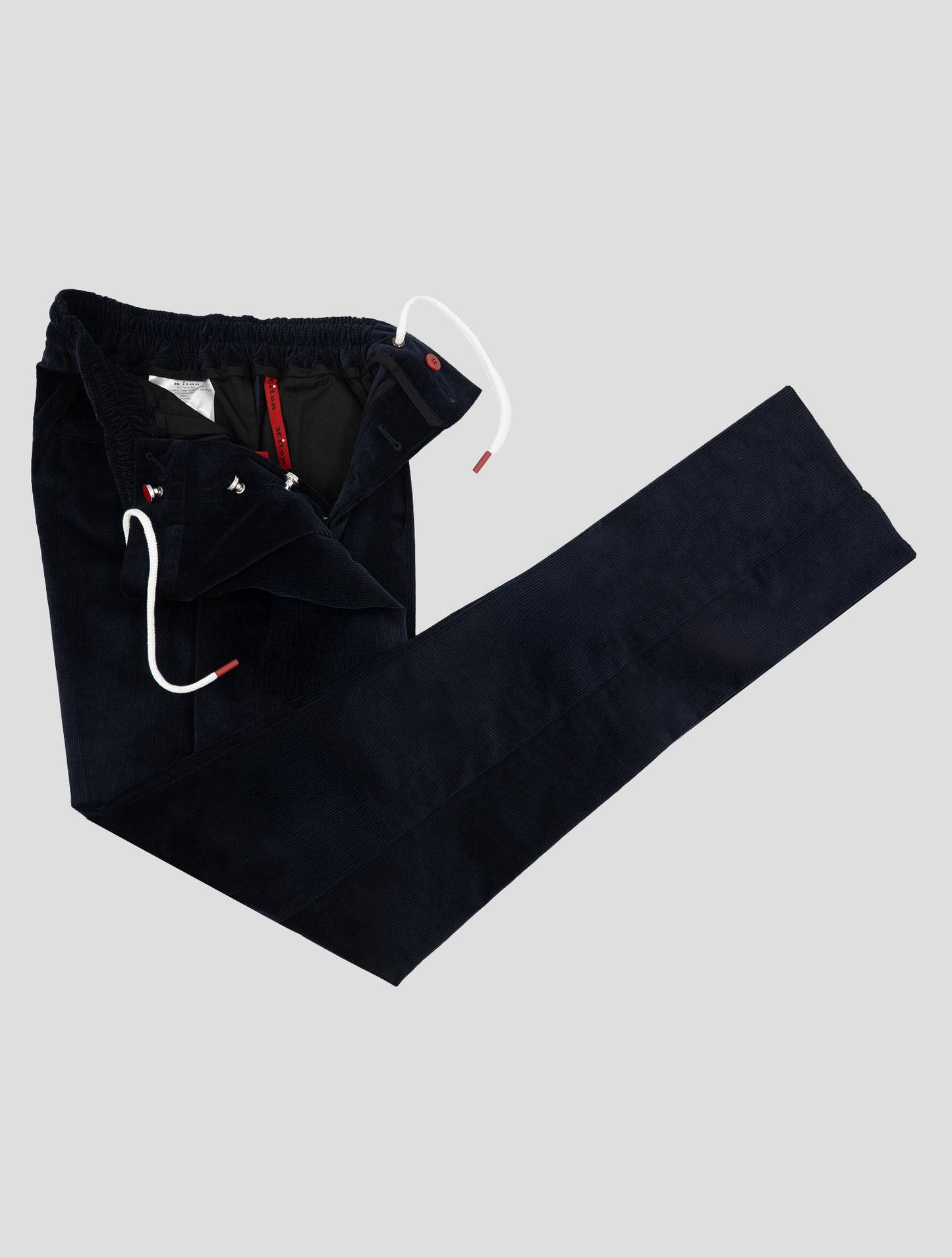 Kiton Blue Cotton Wool Ea Velvet Pants