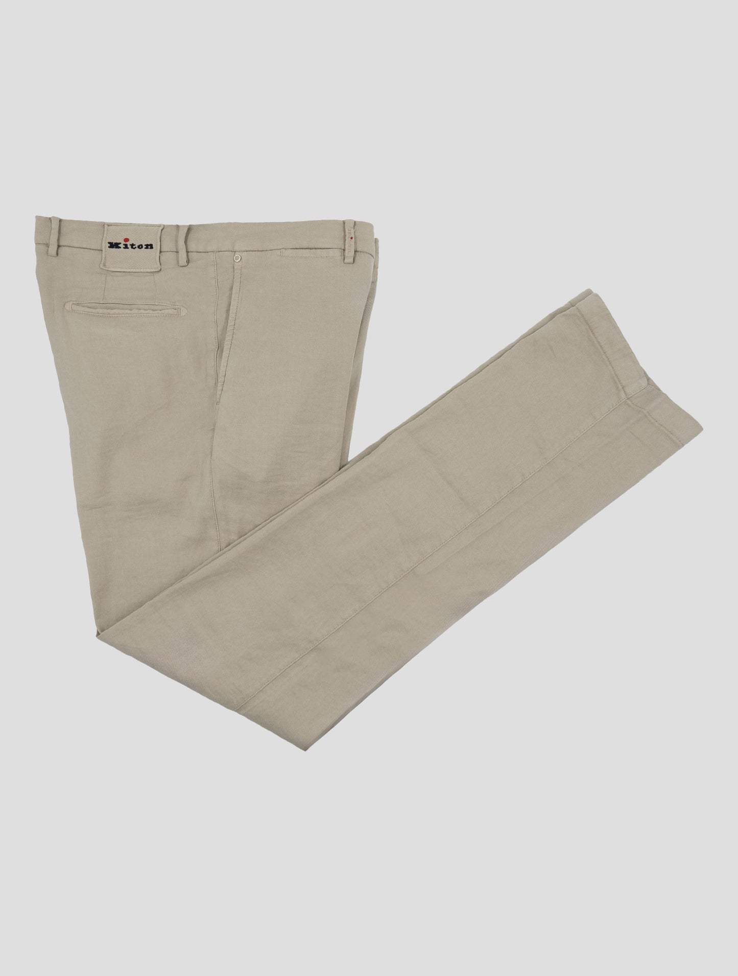 Kiton Beige Linen Cotton Ea Pants