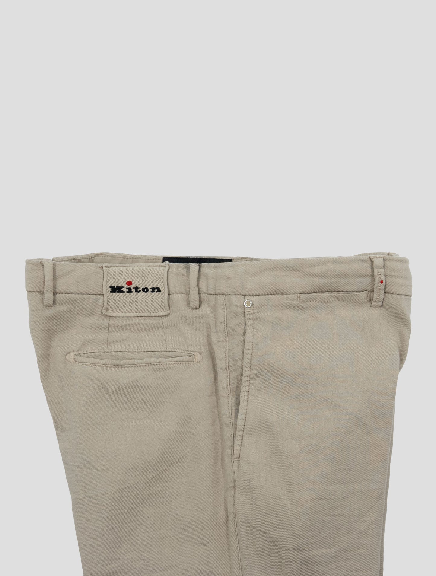 Kiton Beige Linen Cotton Ea Pants