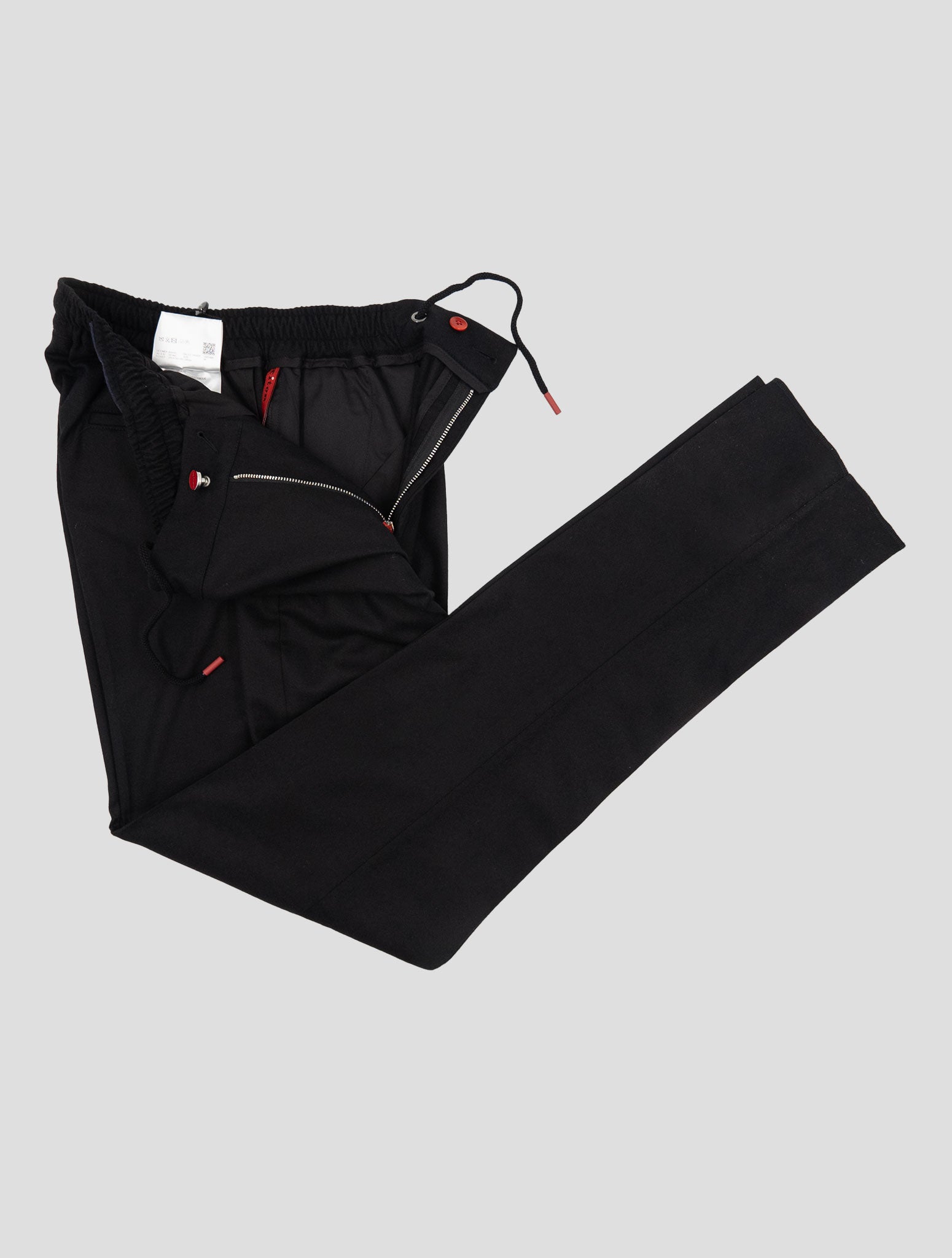 Kiton Black Virgin Wool Pa Ea Pants